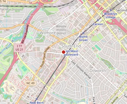 Map showing Hawkers Asian Street Food