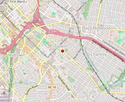 Map showing Cajun Queen