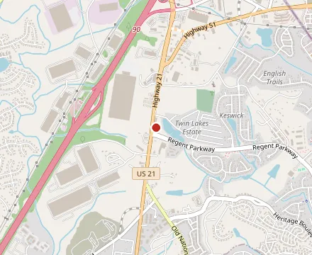 Map showing The Flipside Cafe