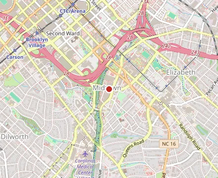 Map showing Pizzeria Omaggio