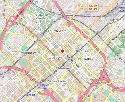 Map showing The Asbury