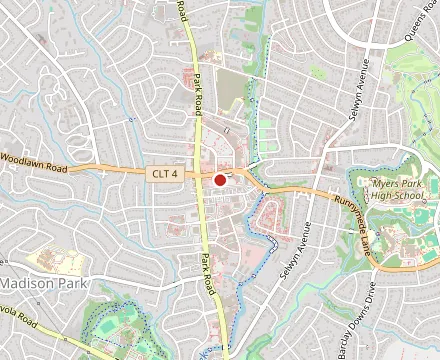 Map showing The Crust Pizza - ParkTowne Village